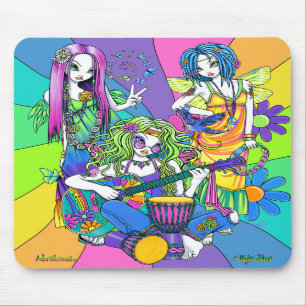 "Chloe, Melody, Harmony" Flower Fairy Mousepad Muismat