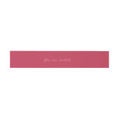CHLOE Modern Bold Pink Invitation Belly Band Uitnodigingen Wikkel (Vlak)