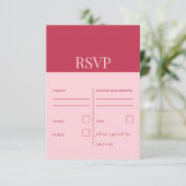 CHLOE Moderne, gebold roze Kaart met details (Staand voorkant)