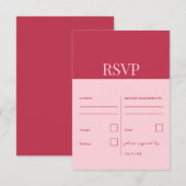 CHLOE Moderne, gebold roze Kaart met details (Voorkant / Achterkant)