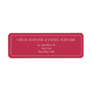 CHLOE Moderne, oude roze RSVP-adreslabel Etiket