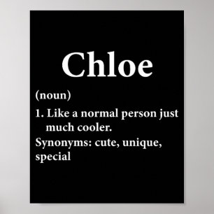 Chloe naam definitie grappig D  Poster