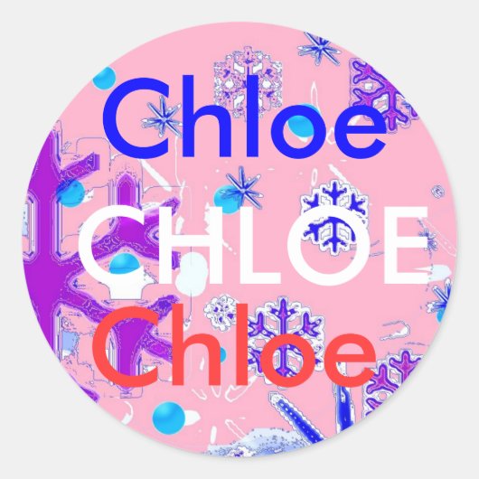 Chloe naam stickers (Voorkant)