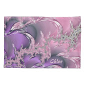 ~ CHLOE ~ ~ Origineel fractaal ontwerp ~ Roze ijce Kussensloop (Achterkant)