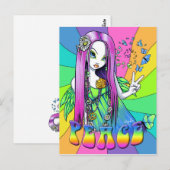 Chloe Peace Hippie Rainbow Fairy Briefkaart (Voorkant / Achterkant)