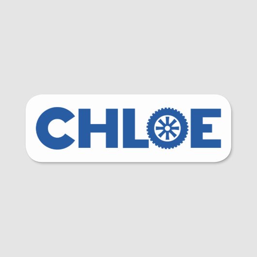 Chloe Petrol Head Naamplaatje (Voorkant)