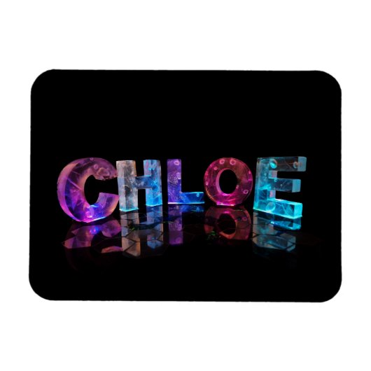 Chloe- Populaire Meisjes Namen in 3D Lights Magneet (Horizontaal)
