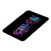 Chloe- Populaire Meisjes Namen in 3D Lights Magneet (Linkerzijde)