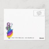"Chloe" Rainbow Peace Hippie Fairy Briefkaart (Achterkant)