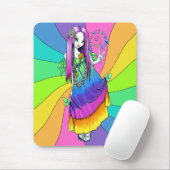 "Chloe" Rainbow Peace Hippie Fairy Mousepad Muismat (Met muis)