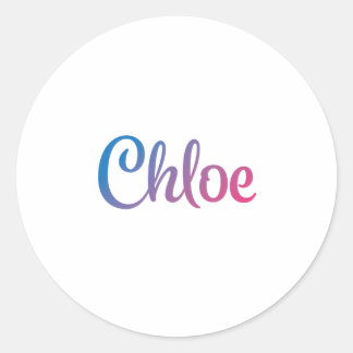 Chloe Stylish Cursive Ronde Sticker