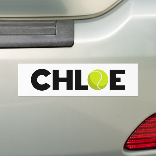 Chloe Tennis Bumpersticker (Op auto)