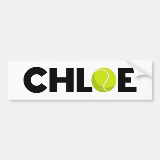 Chloe Tennis Bumpersticker (Voorkant)