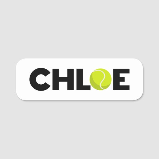 Chloe Tennis Naamplaatje (Voorkant)