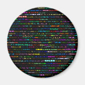 Chloe Text Design I Round Magnet (Voorkant)