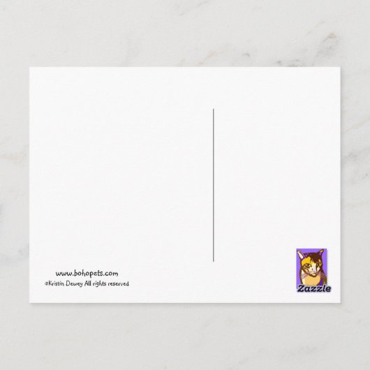 Chloe Toby Briefkaart (Achterkant)