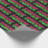 Chloe Vorname Name Graffiti red green Cadeaupapier (Hoek)