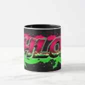 Chloe Vorname Name Graffiti red green Tasse Mok (Midden)