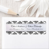 Chloe zijde damast koppels adreslabel etiket (Insitu)