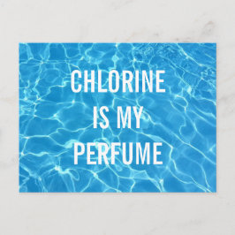 Chloor is mijn geurstofzwembad Typografisch Briefkaart