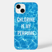 Chloor is mijn geurstofzwembad Typografisch Case-Mate iPhone Case (Achterkant)