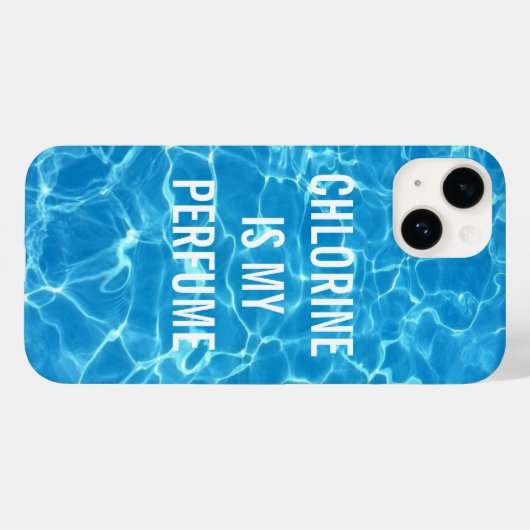 Chloor is mijn geurstofzwembad Typografisch Case-Mate iPhone Case (Achterkant (horizontaal))