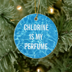 Chloor is mijn geurstofzwembad Typografisch Keramisch Ornament