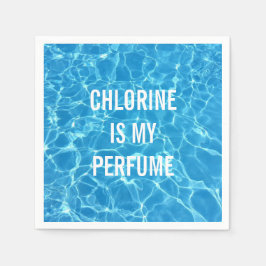 Chloor is mijn geurstofzwembad Typografisch Servet