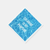 Chloor is mijn geurstofzwembad Typografisch Servet (Hoek)