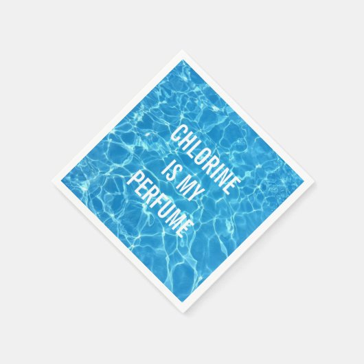 Chloor is mijn geurstofzwembad Typografisch Servet (Hoek)