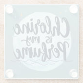 Chloor is mijn parfum grappig zwemmen citaat glazen onderzetter (Achterkant)