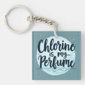 Chloor is mijn parfum grappig zwemmen citaat sleutelhanger (Voorkant)