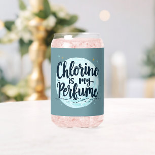 Chloor Is Mijn Parfum Grappige Zwem Citaat Blikvorm Glas