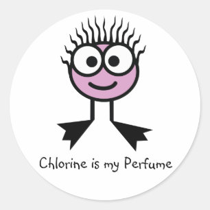 Chloor is mijn Parfum Stickers - Roze