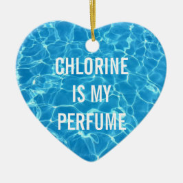 Chloor is mijn parfum zwemmen in de pool Typografi Keramisch Ornament