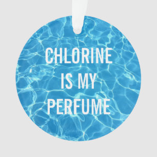Chloor is mijn parfum zwemmen in de pool Typografi Ornament