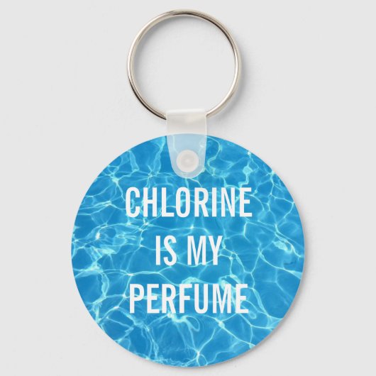 Chloor is mijn parfum zwemmen in de pool Typografi Sleutelhanger (Voorkant)