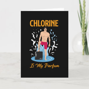 Chloor is mijn partum - zwemontwerp kaart