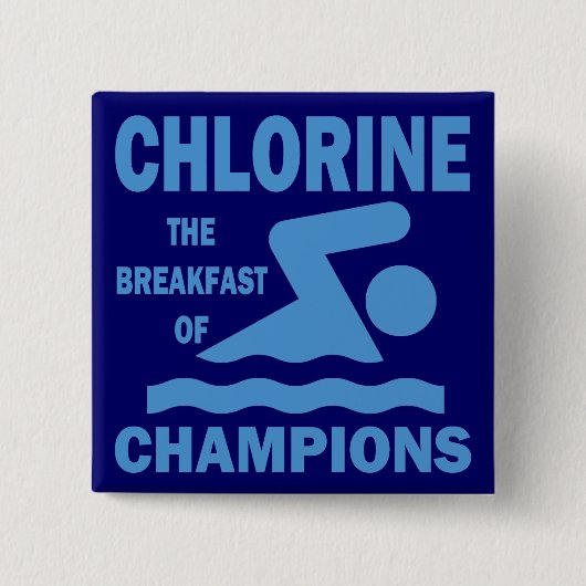 Chloor The Breakfast of Champions Vierkante Button 5,1 Cm (Voorkant)