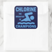Chloor The Breakfast of Champions Vierkante Sticker (Tas)