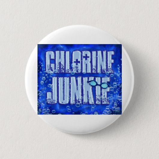 chloorjunkies ronde button 5,7 cm (Voorkant)