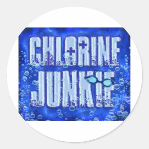 chloorjunkies ronde sticker