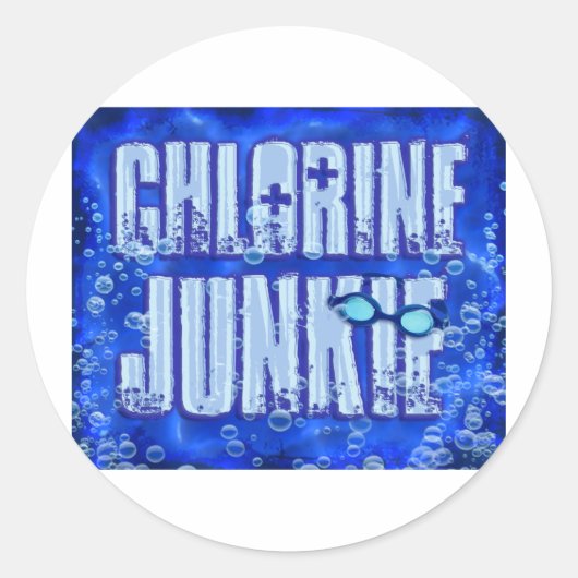 chloorjunkies ronde sticker (Voorkant)