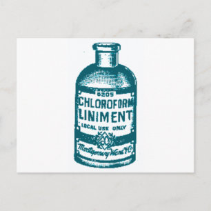 Chloorvormig flesje briefkaart