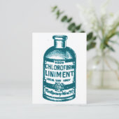 Chloorvormig flesje briefkaart (Staand voorkant)