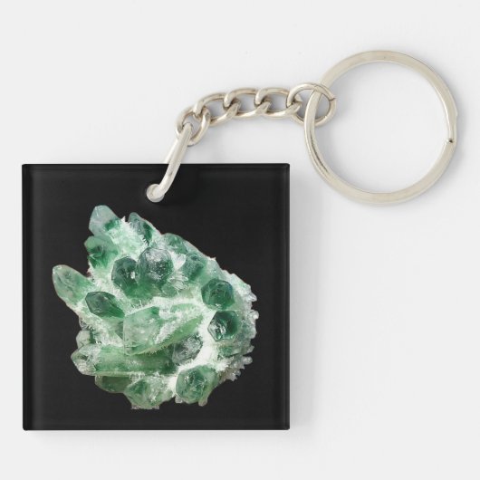 Chloriet kwarts rock kristal sleutelhanger (Achterkant)