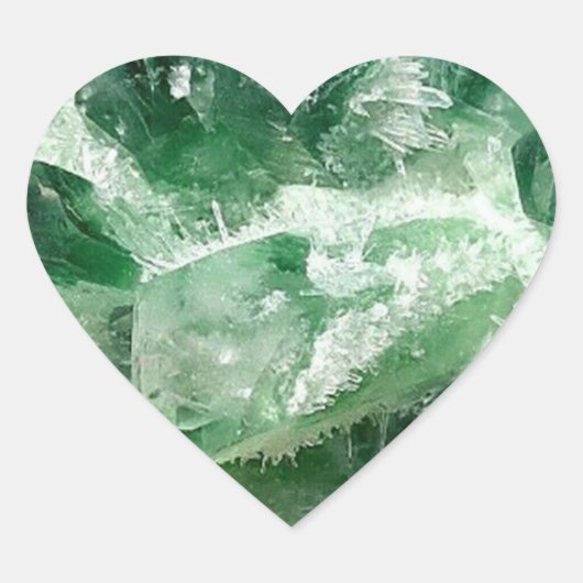 Chloriet Kwarts Rots Kristal Hart Edelsteen Kunst Sticker (Voorkant)