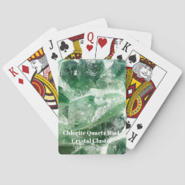 Chloriet Quartz Rock Crystal Cluster Pokerkaarten