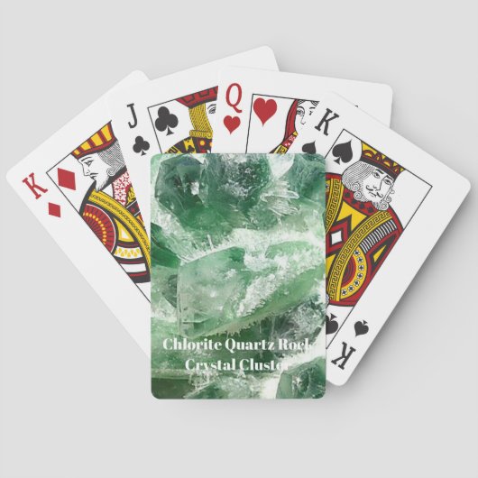 Chloriet Quartz Rock Crystal Cluster Pokerkaarten (Achterkant)