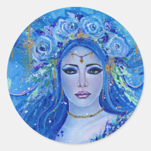 Chloris bloemgodin van Renee Lavoie Ronde Sticker
